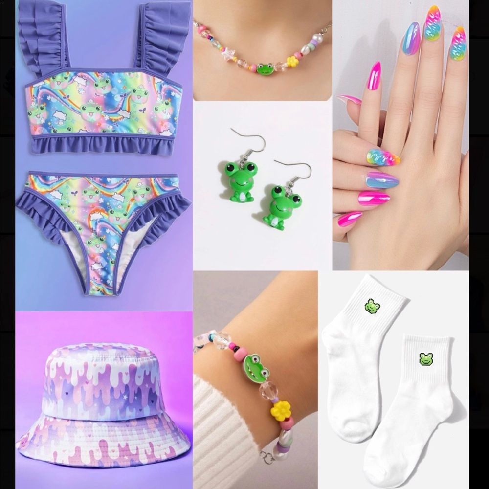 Limited Too Frog Inspired Full Rave Outfit